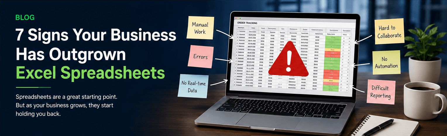7 Signs Your Business Has Outgrown Excel Spreadsheets hero image
